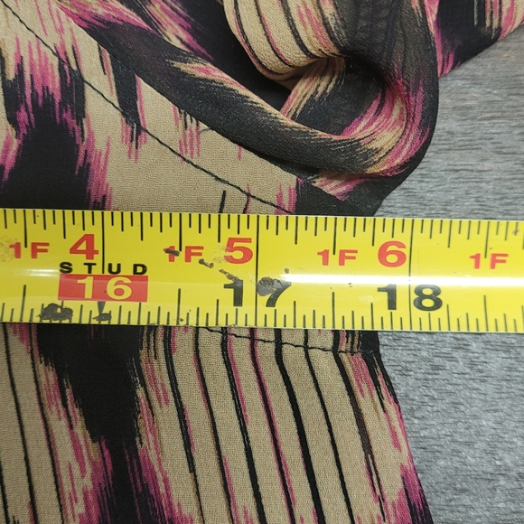 Express Aztec Chiffon Swing Midi Dress Small - Picture 14 of 15